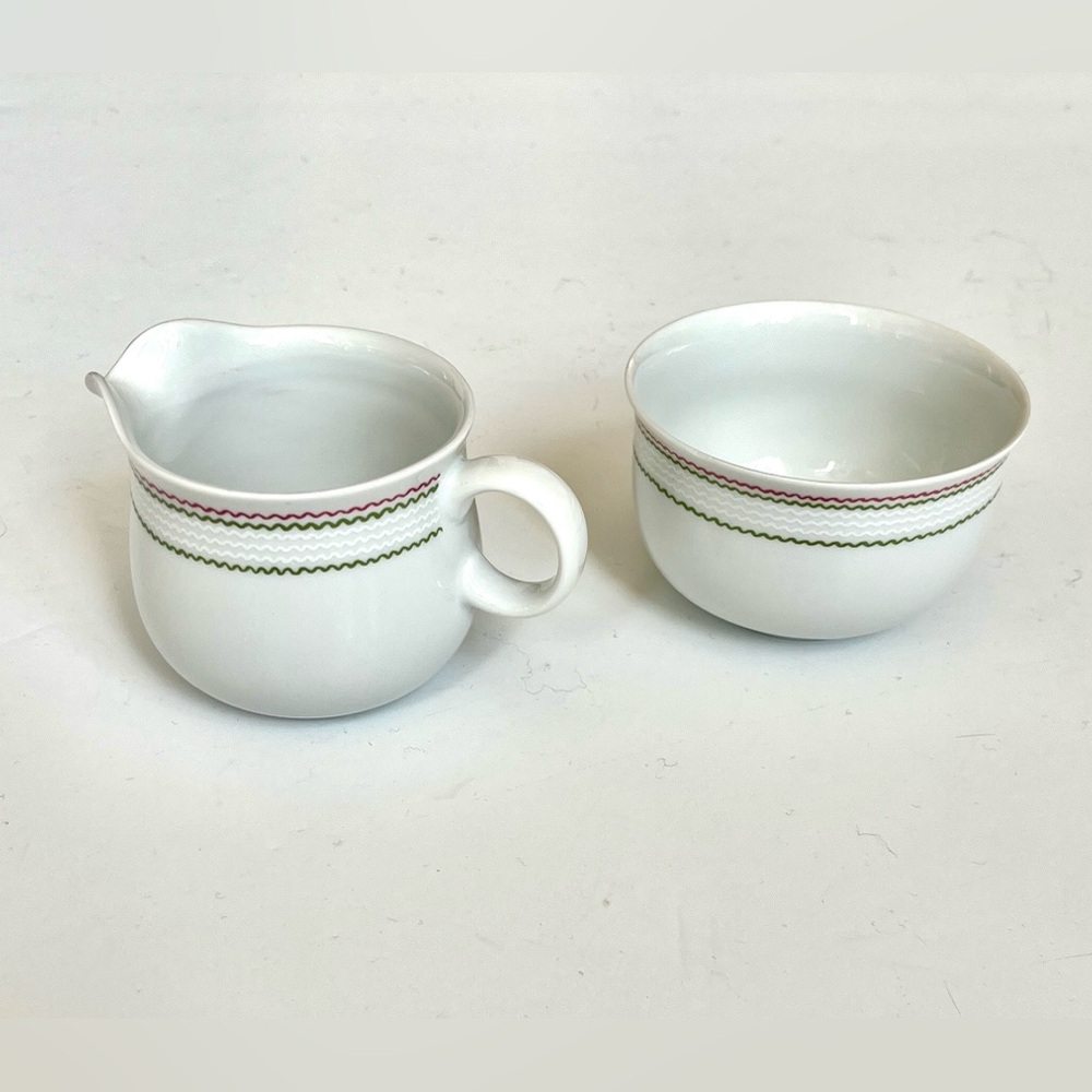 ARZBERG GERMANY VINTAGE MCM PORCELAIN CREAMER AND SUGAR BOWL SET